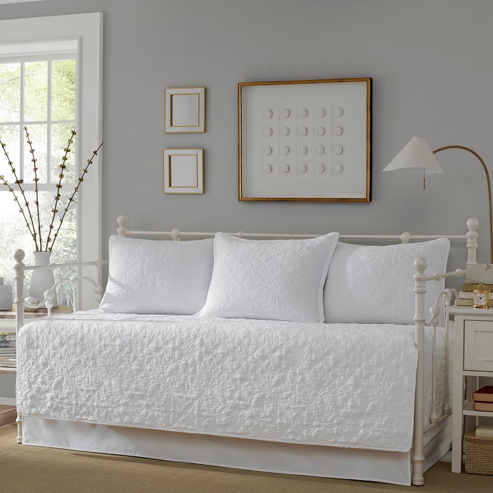 Burch 5 Piece White Twin Daybed Bedding Set