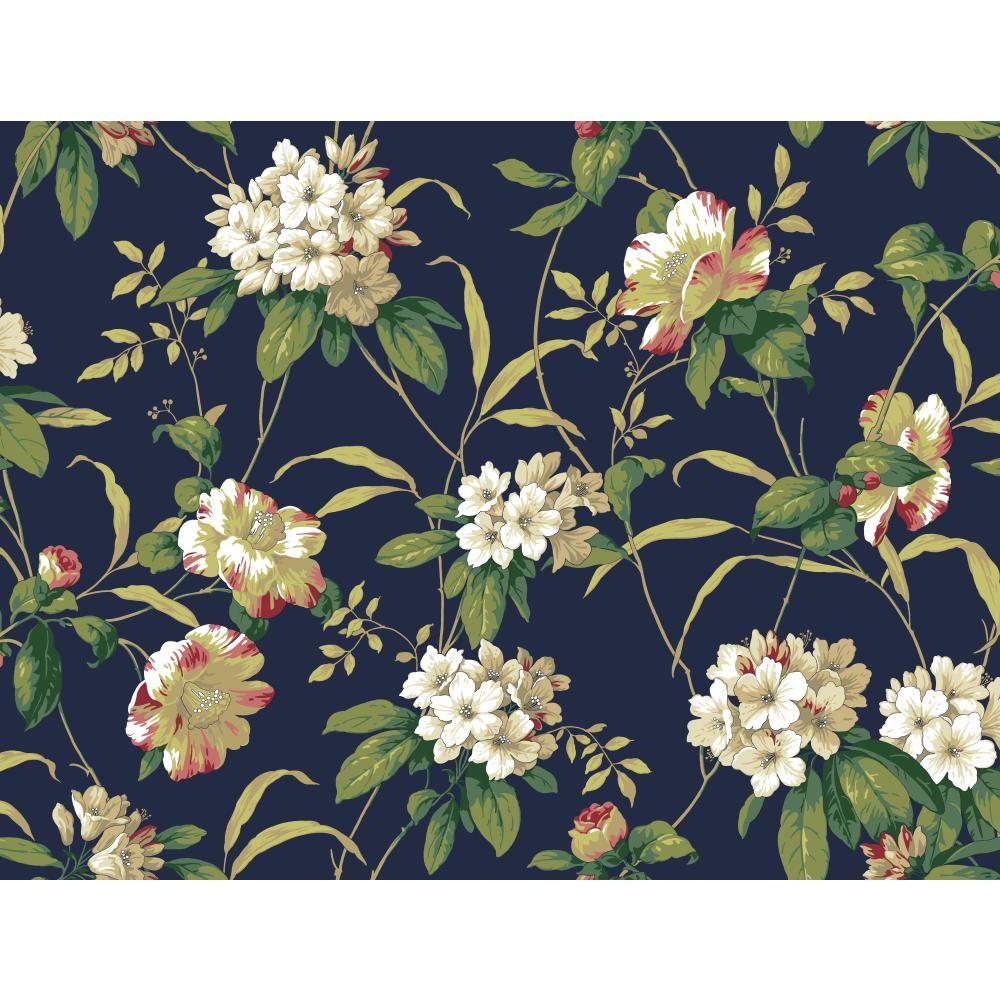 York Wallcoverings Casabella II Rhododendron Floral Wallpaper-BA4541