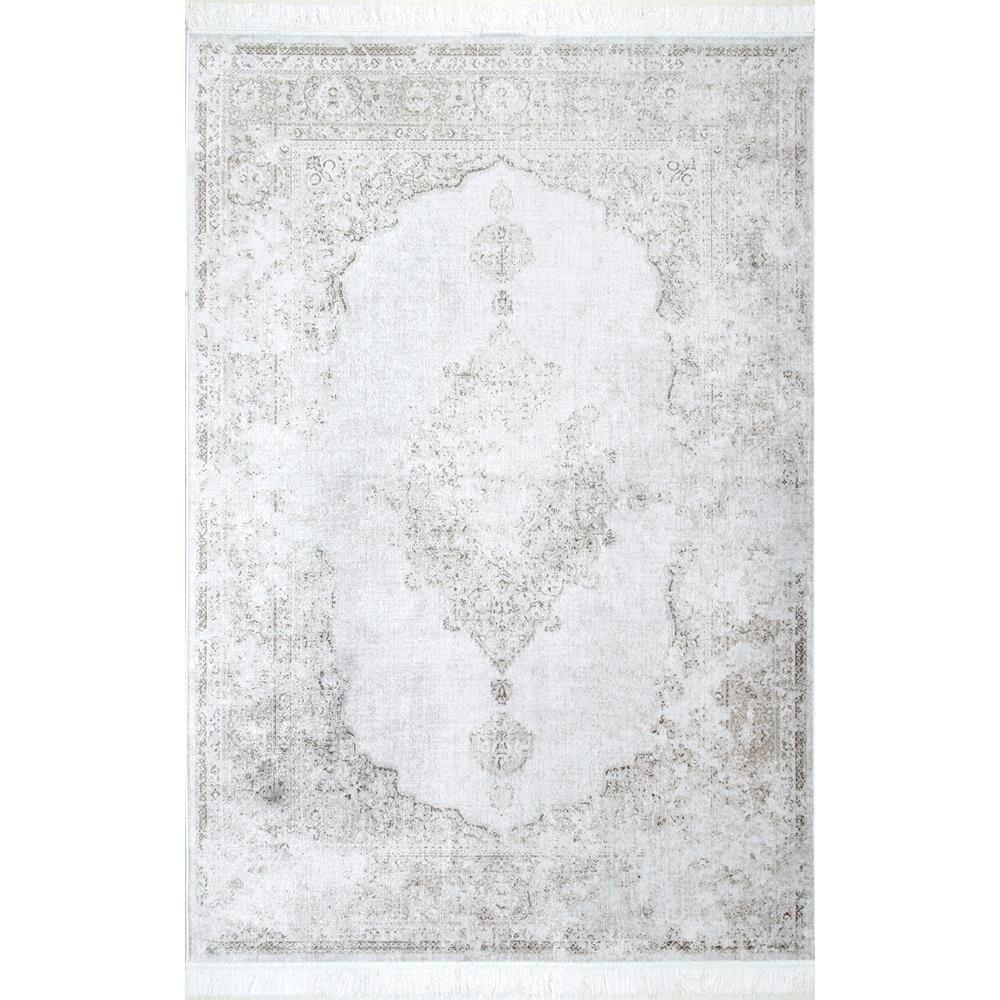 Nuloom Cantrell Vintage Medallion Ivory 4 X 6 Area Rug Dcrs03a 406 Nuloom Cantrell Vintage Medallion Ivory