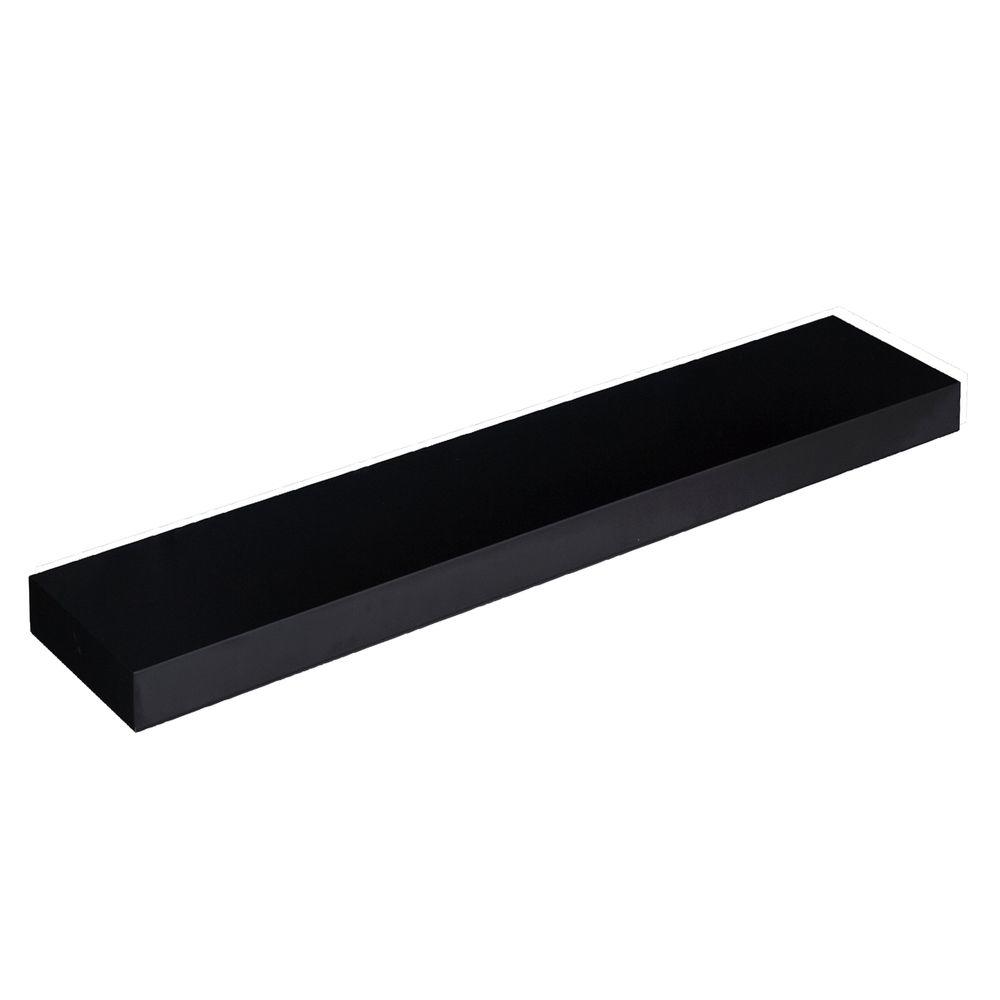 Southern Enterprises Milson 48 in. Black MDF Floating ShelfHD074825