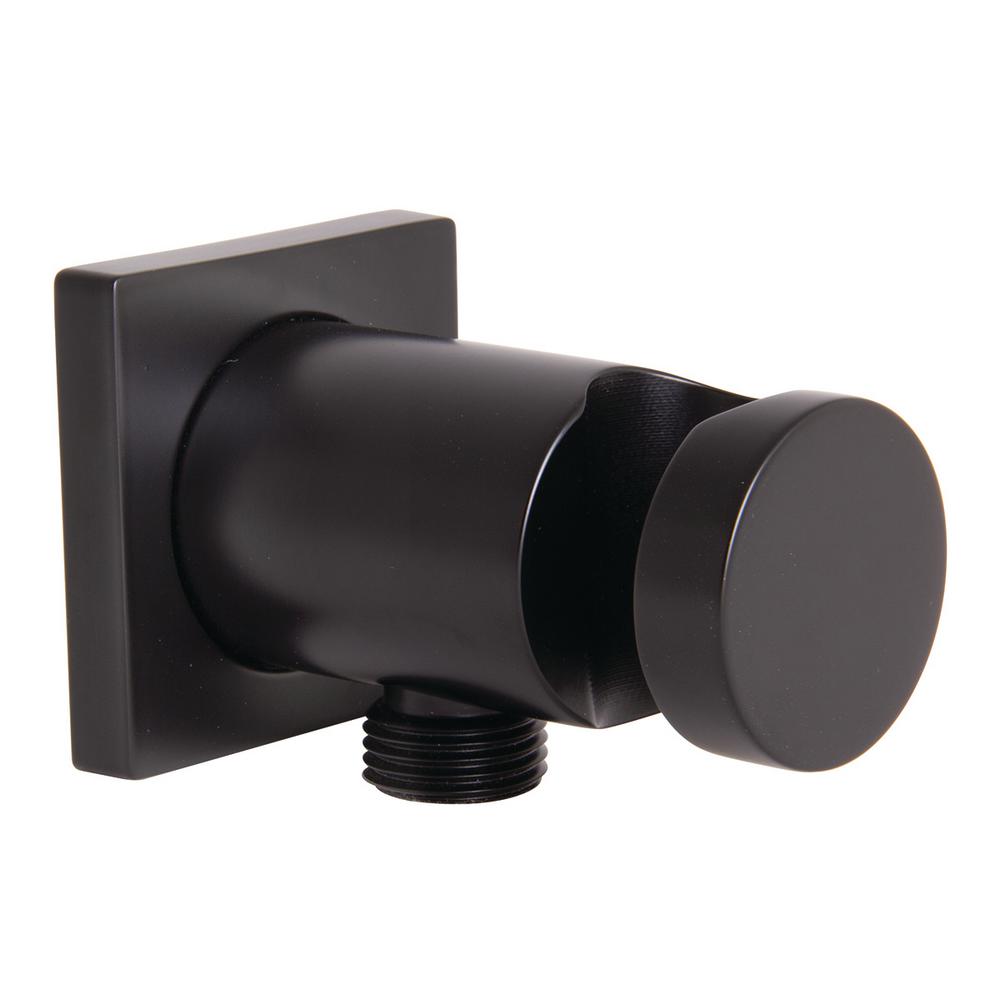 Speakman Vector Wall Mount Supply Ell And Hand Shower Holder In Matte Black Vs 159 Mb The Home Depot