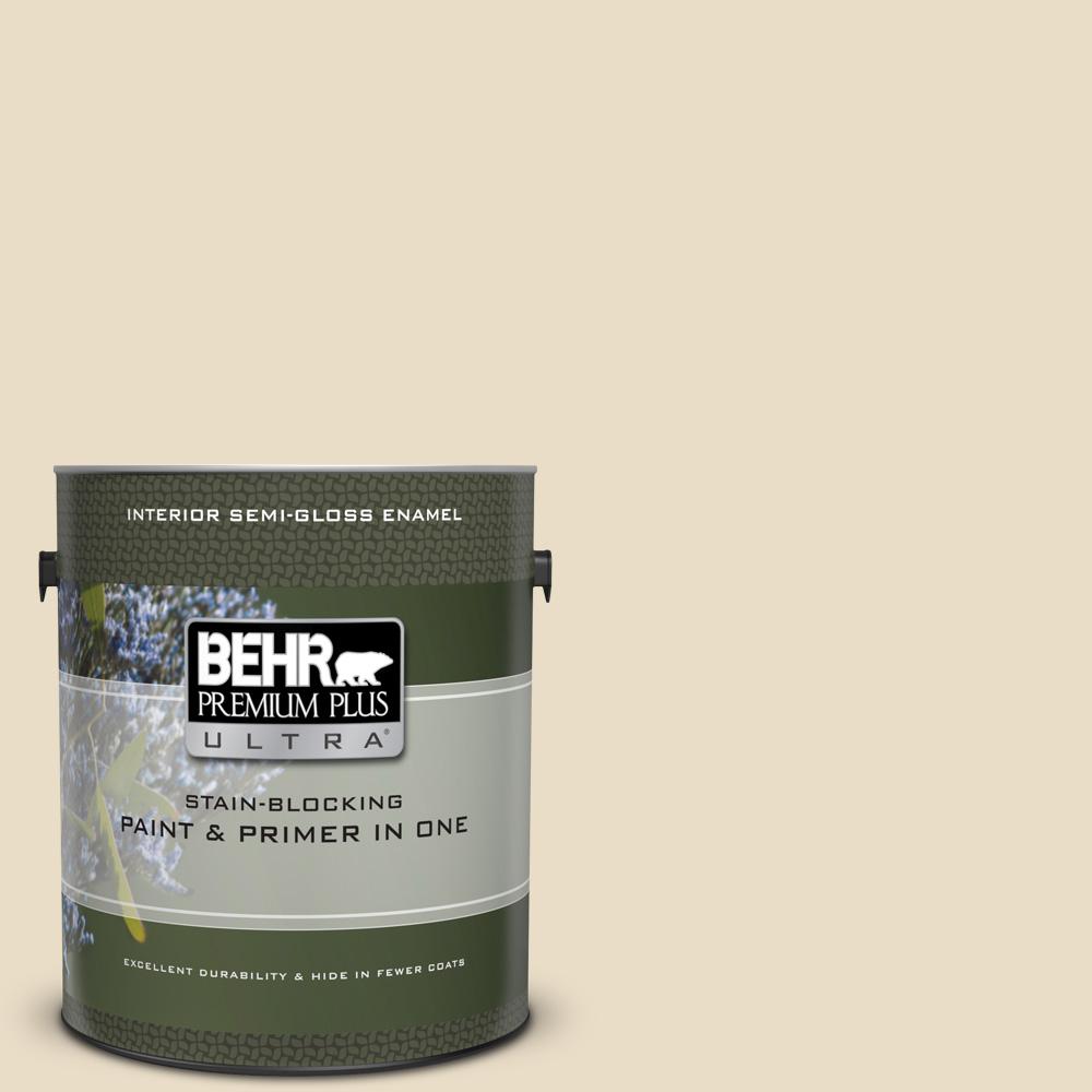 Behr Premium Plus Ultra 1 Gal 22 Navajo White Semi Gloss Enamel Behr Premium Plus Ultra 1 Gal 22 Navajo White Semi Gloss Enamel Interior