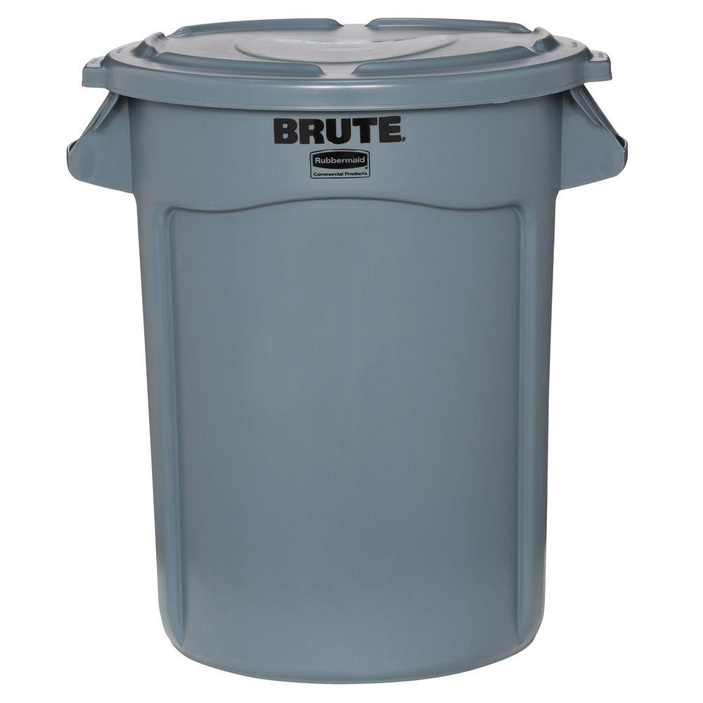 Rubbermaid Commercial Products Brute 32 Gal. Grey Round Vented Trash