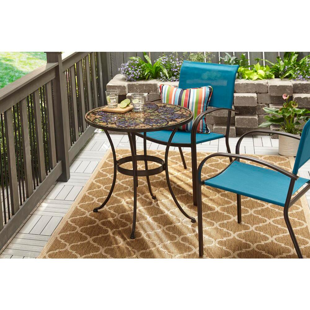 Coastal Glass Mosaic Outdoor Patio Bistro Table Patio Ideas