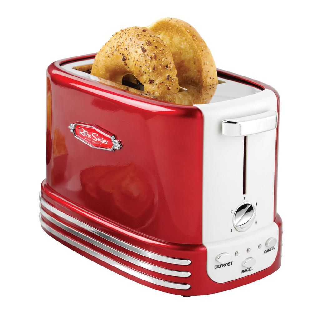 Nostalgia Retro 2 Slice Red Toaster RTOS200 The Home Depot   Red Nostalgia Pop Up Toasters Rtos200 C3 145 