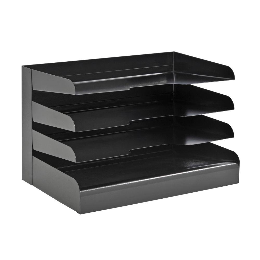 UPC 025719041441 product image for Buddy Products Classic 4-Tier Legal Size Desktop Organizer, Black | upcitemdb.com