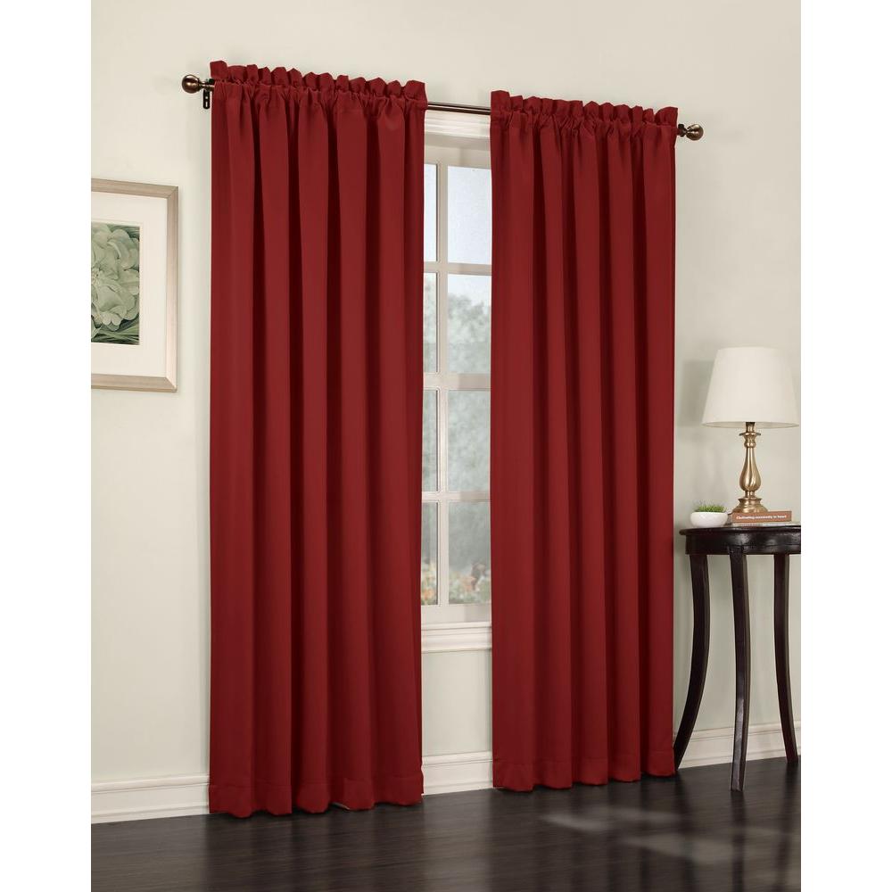 Sun Zero Semi Opaque Brick Gregory Room Darkening Pole Top Curtain