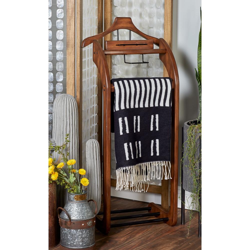 Brown Wooden Valet Rack