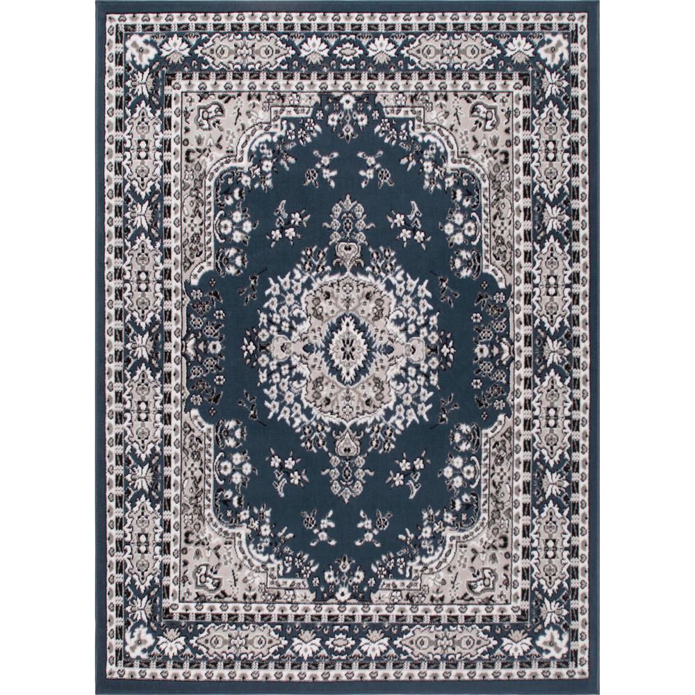 Global Rug Design Loma LOM01 Dark Blue 7'8" x 10'7" Area Rug