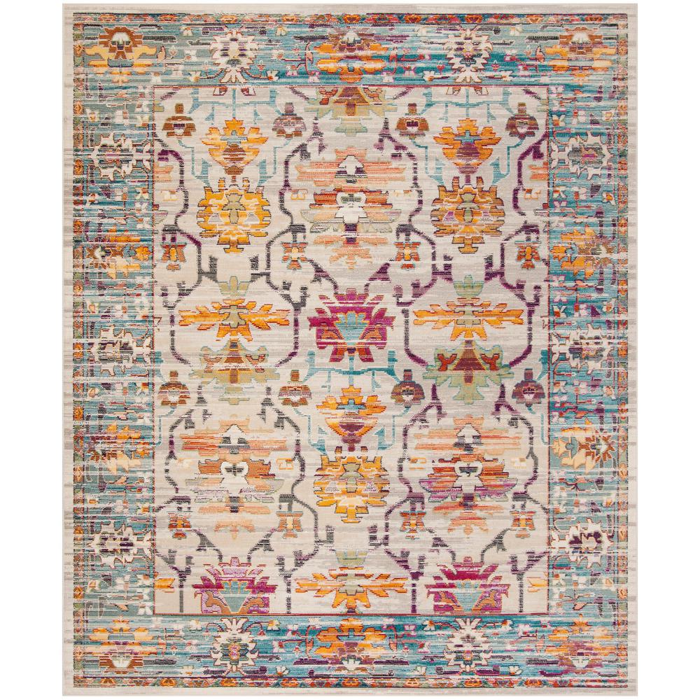 Safavieh Crystal Cream Teal 8 Ft X 10 Area Rug Crs518g The Crystal Cream Teal 8 Ft X 10 Area Rug