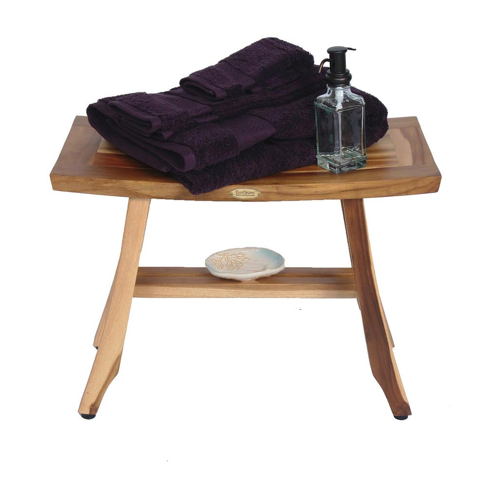 EcoDecors EarthyTeak Satori 24 in. Teak Shower Bench eXtremes