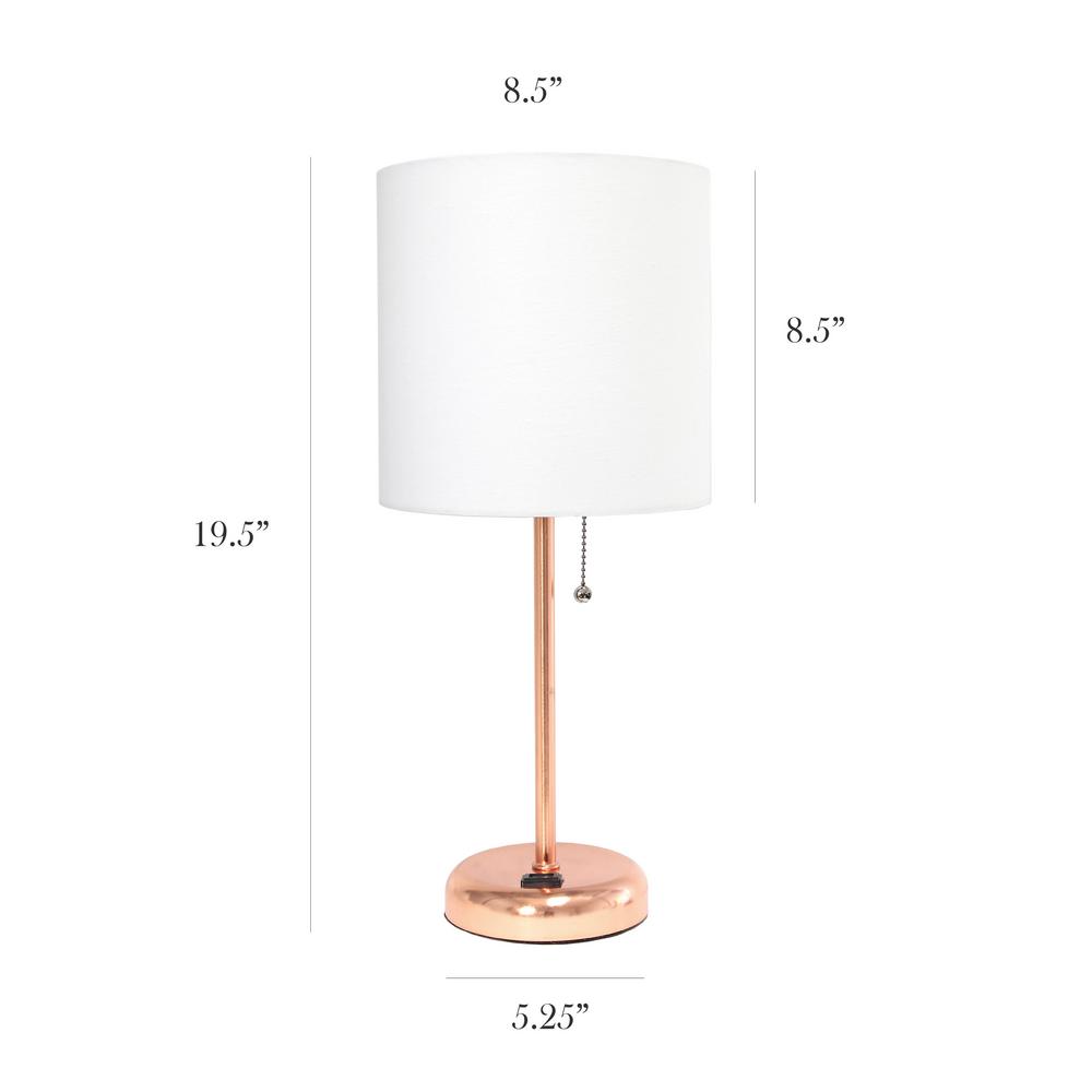 rose gold and black lamp