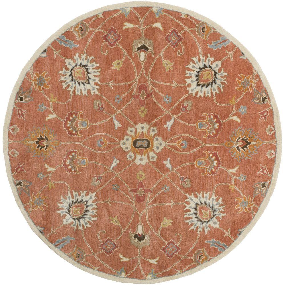 Artistic Weavers Albi Peach 9 ft. 9 in. x 9 ft. 9 in. Round Indoor Area RugS00151007175 The