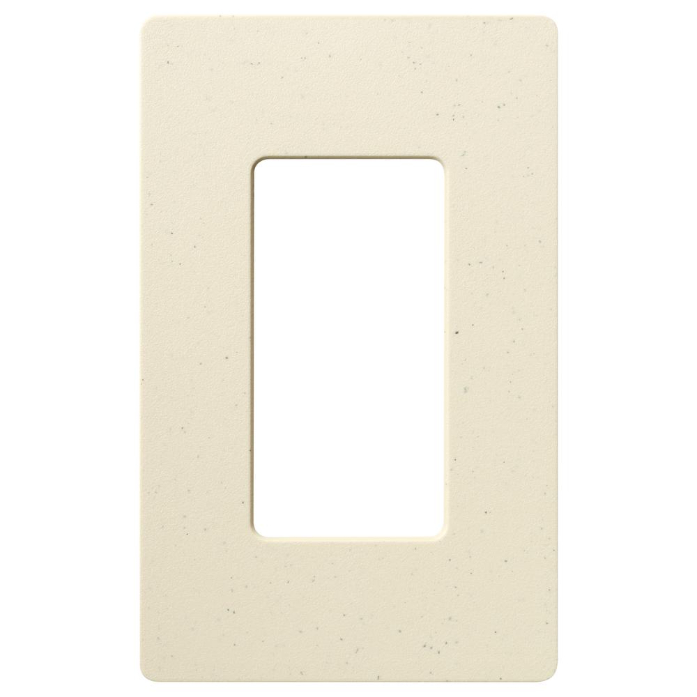 Lutron Claro 1 Gang Decorator Rocker Wallplate Limestone 1 Pack Sc 1 Ls The Home Depot