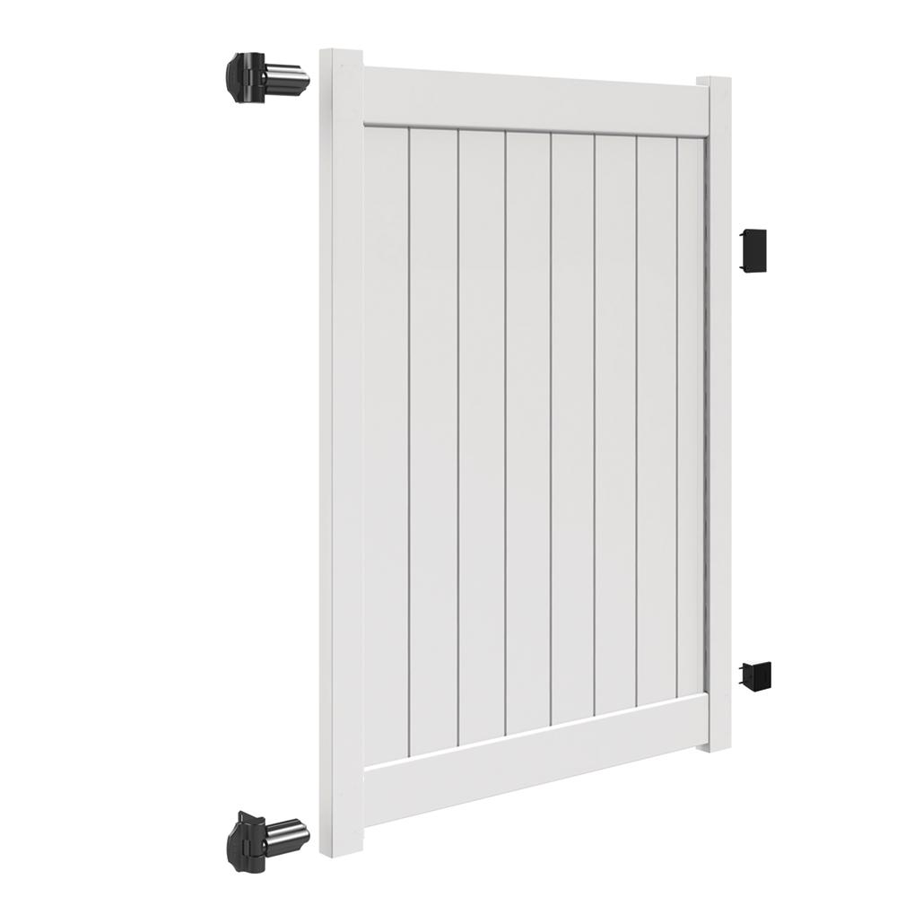 Veranda Bryce And Washington Series 5 Ft W X 6 Ft H White Vinyl Un Assembled Fence Gate 73025126 The Home Depot