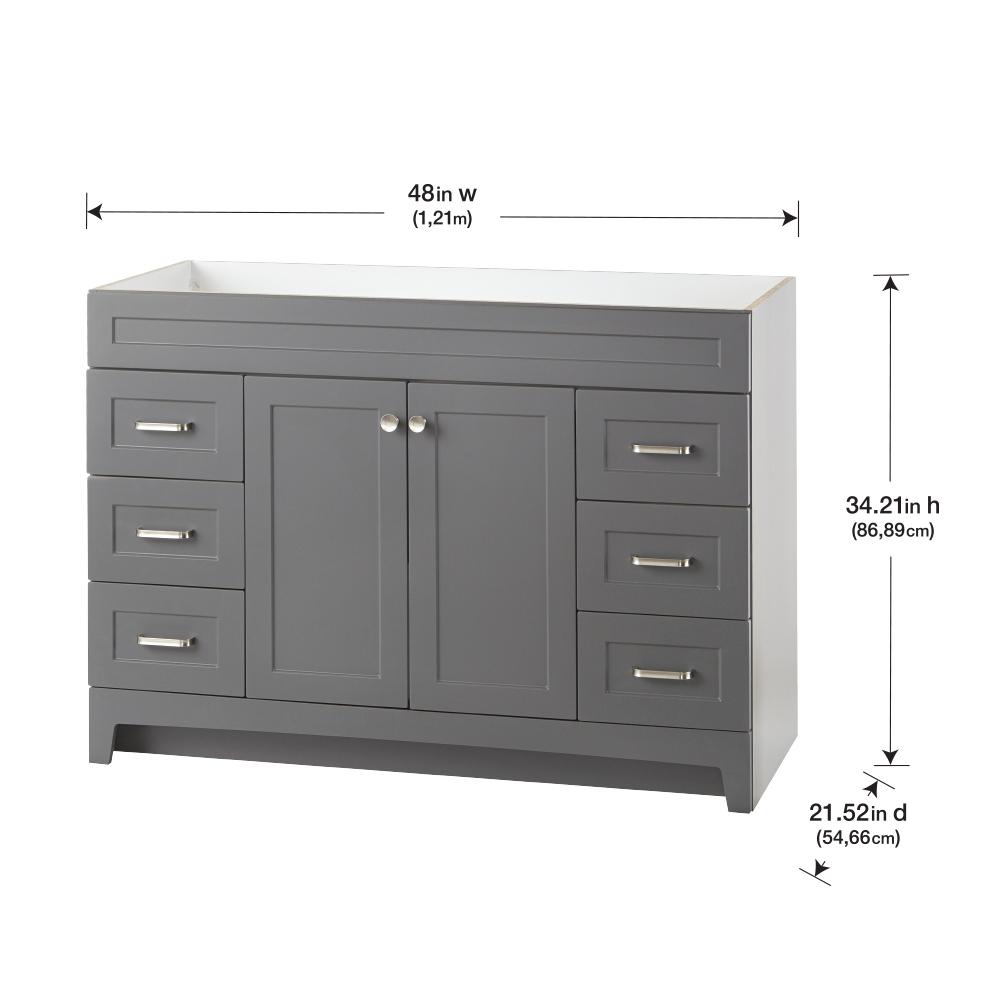 Home Decorators Collection Thornbriar 48 In W X 21 D Bathroom Vanity Cabinet Cement Tb4821 Ct The Depot - 48 Inch Vanity Combo Home Depot Home Decorators Collection Thornbriar 48 In W X 21 D Bathroom Vanity Cabinet Cement Tb4821 Ct The Depot - 48 Inch Vanity Combo Home Depot