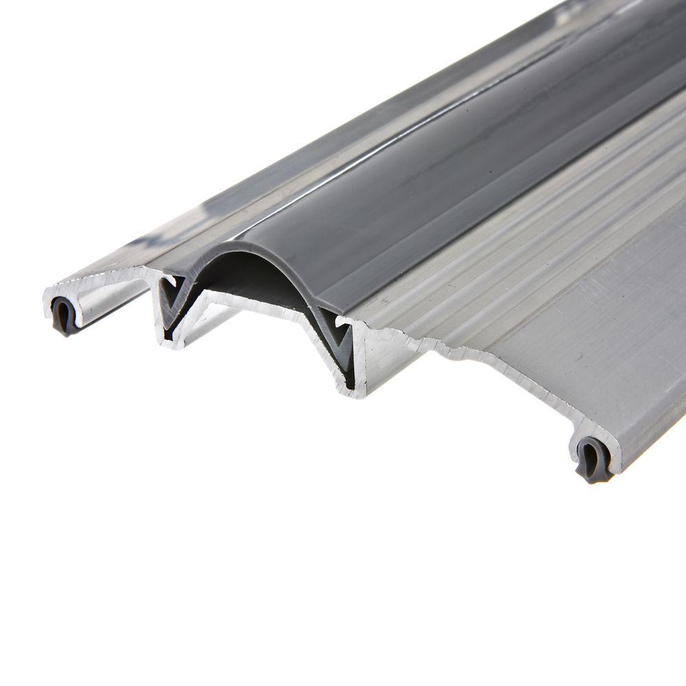 x 1-3//8 W x 7//16 H 36 in L X 1-3//8 in W M-D Building Products 8243 M-D 0 Low Mini Heavy Duty Threshold with Replaceable Vinyl Insert Aluminum