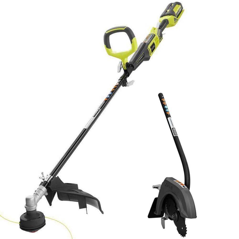 Ryobi Expandit 40Volt Straight Shaft LithiumIon Cordless Trimmer w