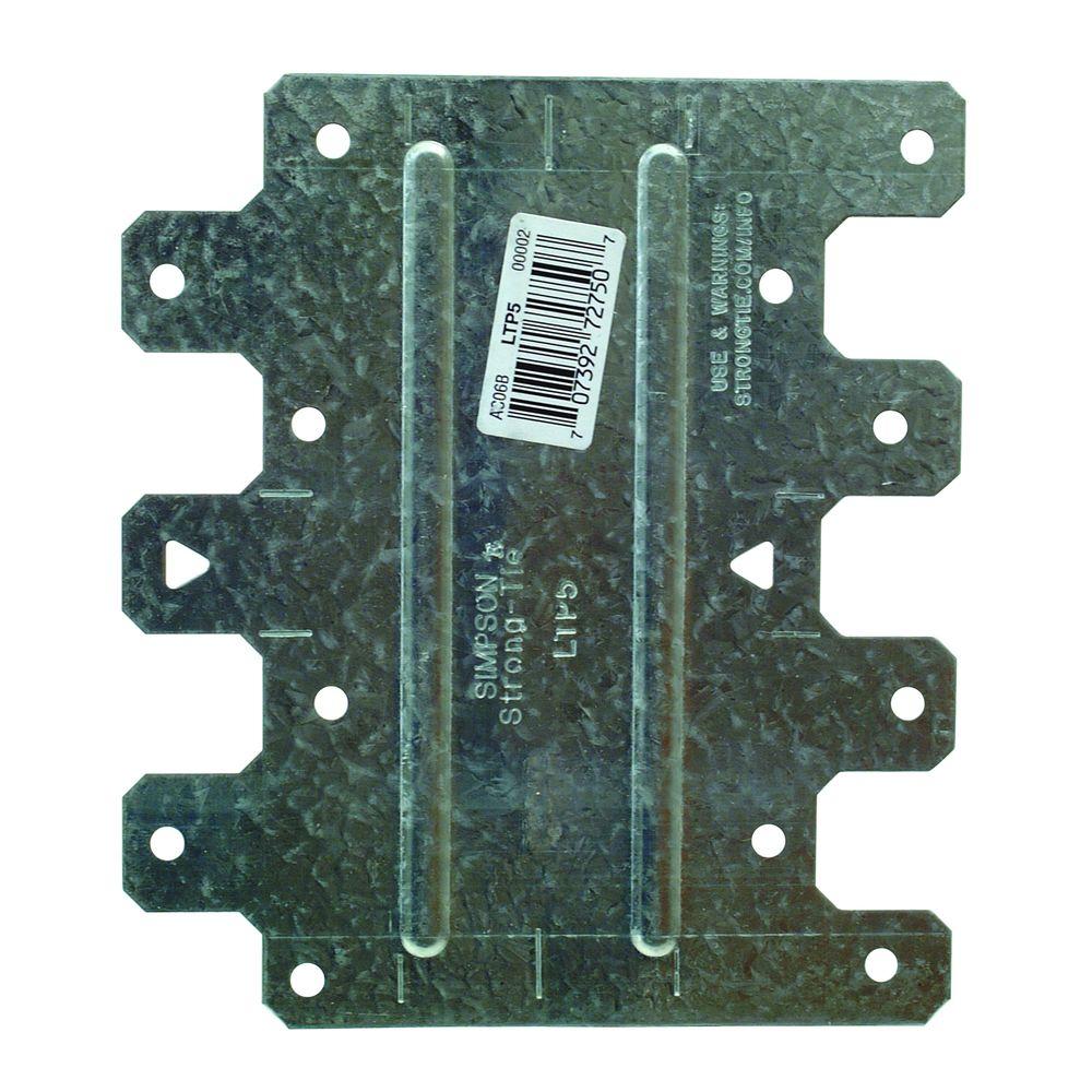 Simpson Strong-Tie 4-1/2 in. x 5-1/8 in. 20-Gauge Lateral Tie Plate ... Simpson Strong-Tie 4-1/2 in. x 5-1/8 in. 20-Gauge Lateral Tie Plate ...