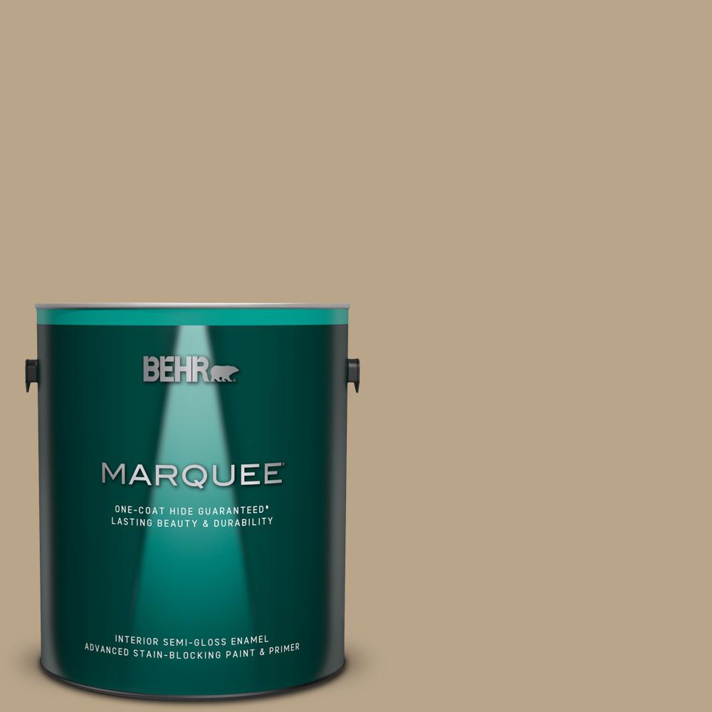 Behr Marquee 1 Gal 710d 4 Harvest Brown One Coat Hide Semi Gloss Enamel Interior Paint And Primer In Behr Marquee 1 Gal 710d 4 Harvest Brown One Coat Hide Semi Gloss Enamel Interior Paint And Primer In