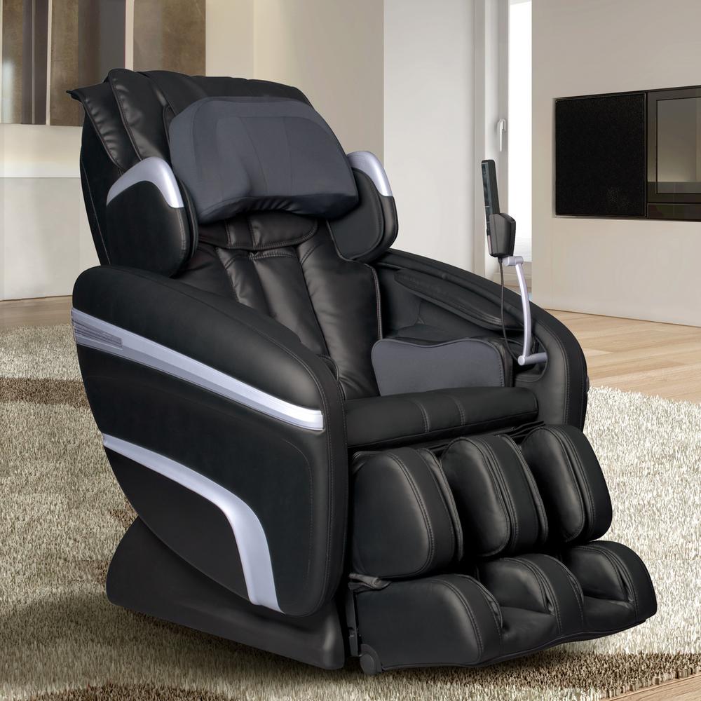 Titan Osaki Black Faux Leather Reclining Massage Chair Os