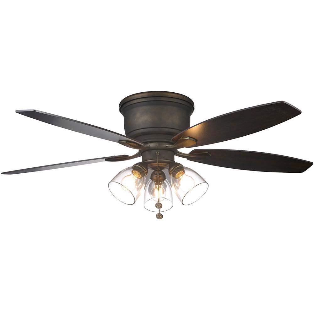 Hampton Bay Stoneridge 52 In Bronze Hugger Led Ceiling Fan With Bronze Hugger Led Ceiling Fan