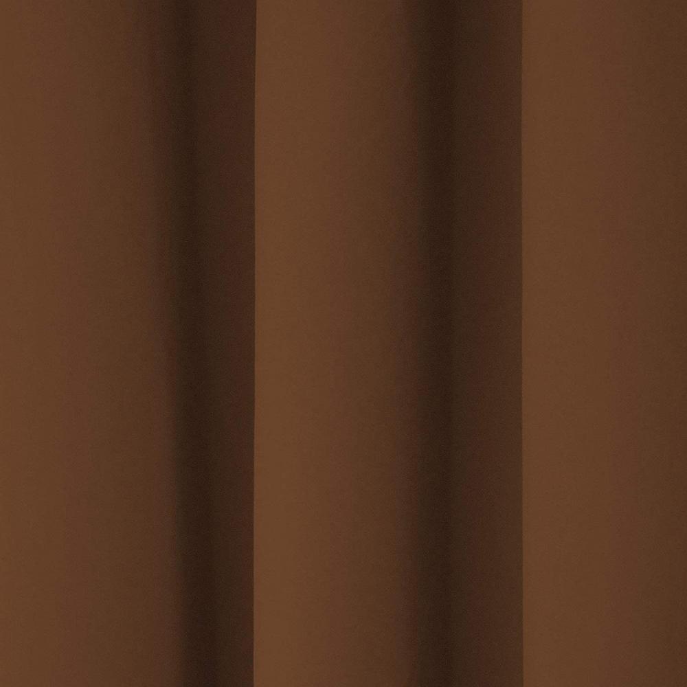 Eclipse Microfiber Blackout Window Curtain Panel In Chocolate 42