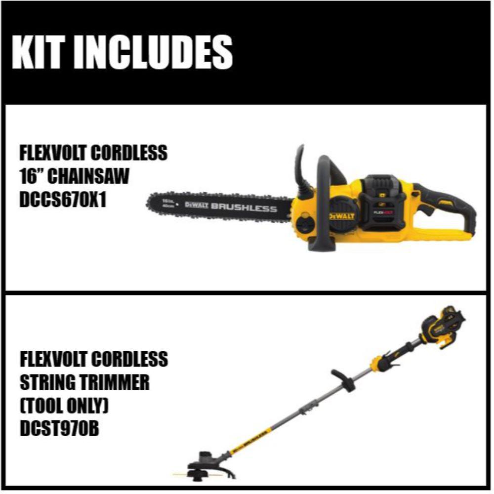 dewalt dcst970b flexvolt 60v max cordless string trimmer
