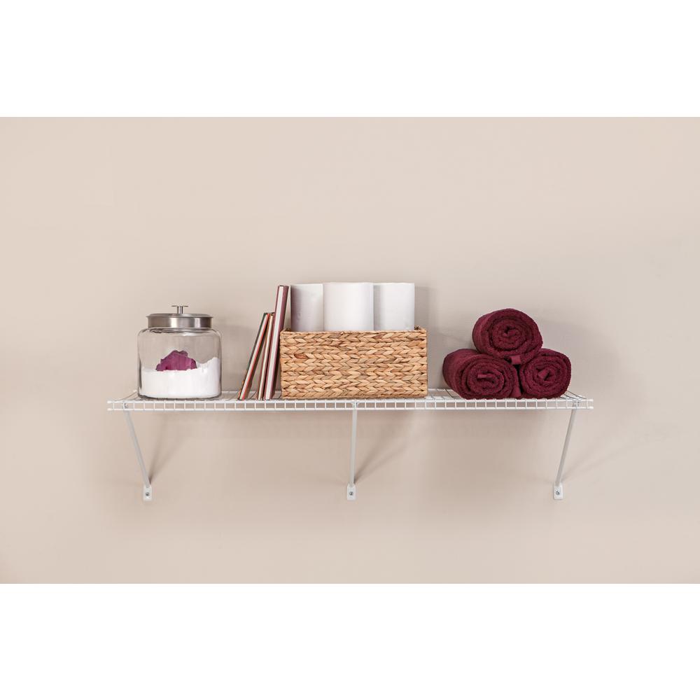 Closetmaid Maximum Load 72 In W X 16 D Silver Ventilated Wire D Steel White All Purpose Shelf
