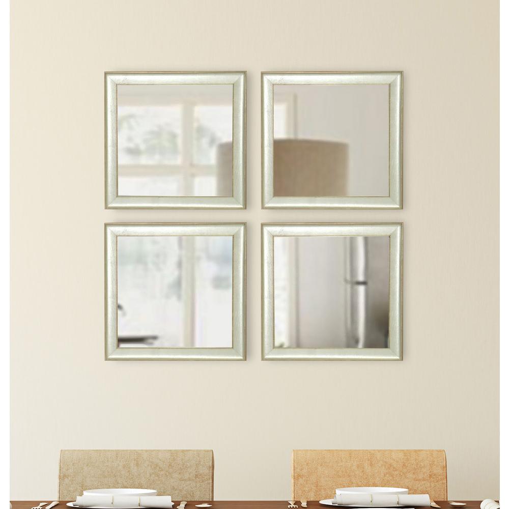 15 5 In X Vintage Silver Square Wall Mirrors Set Of 4