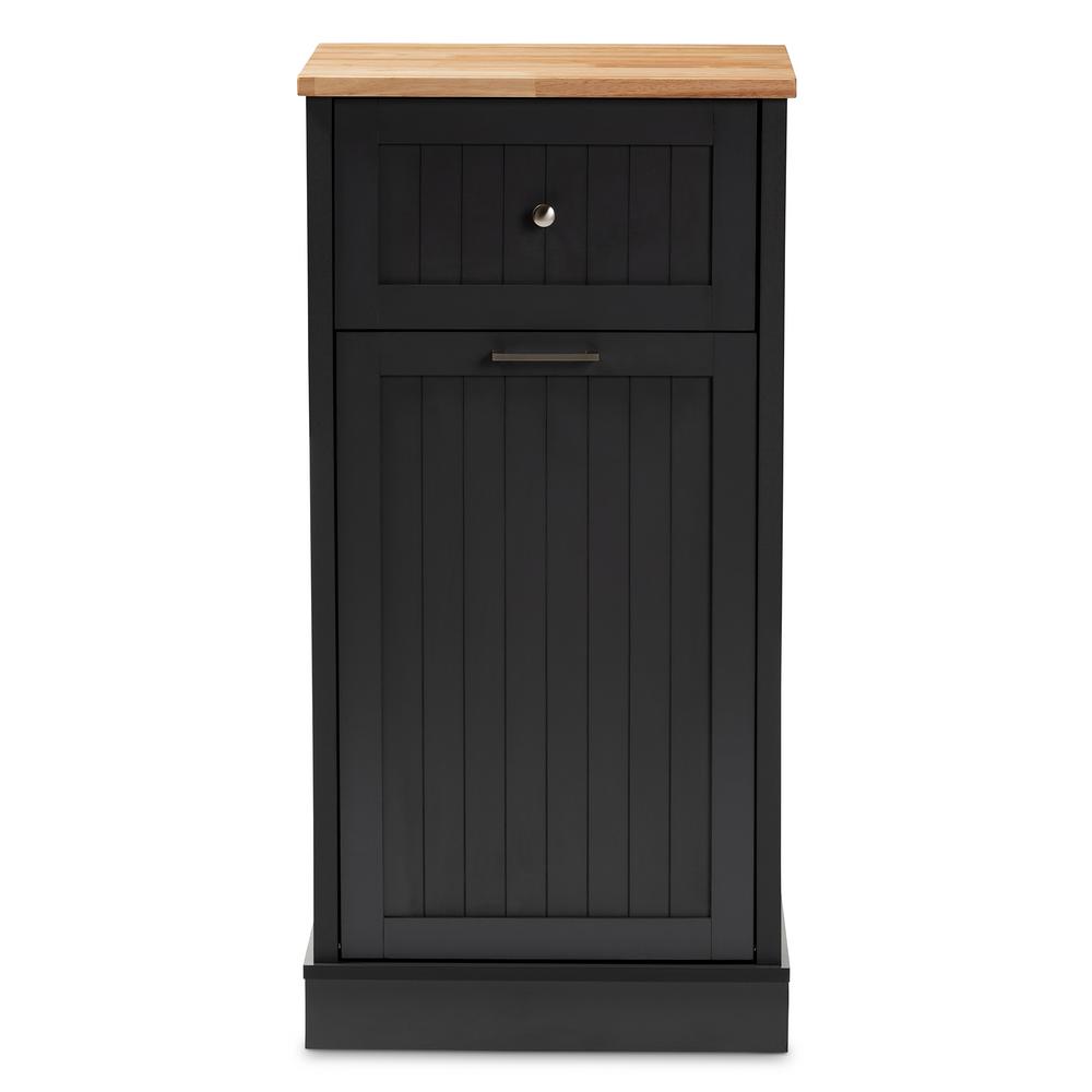 Baxton Studio Marcel Dark Gray And Oak Brown Kitchen Cabinet 147 8319 Hd The Home Depot