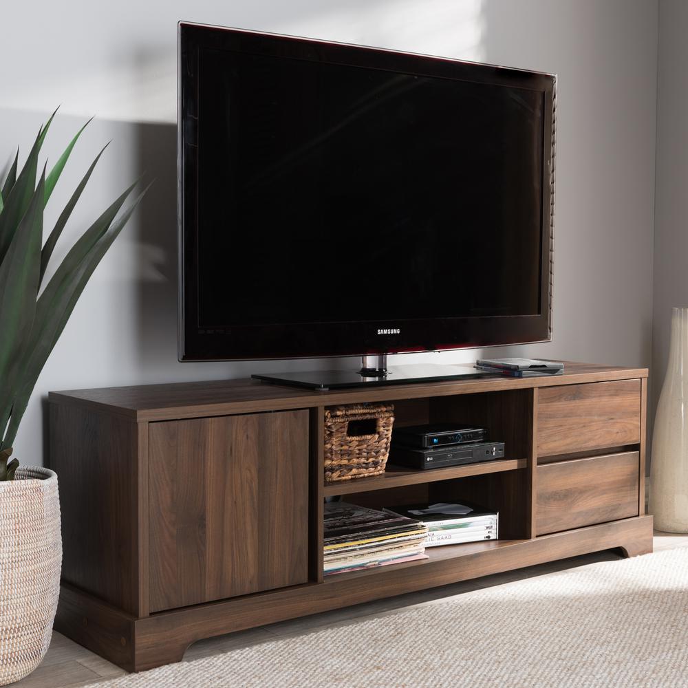 Baxton Studio Burnwood Brown 2 Drawer Tv Stand 28862 7968 Hd The Baxton Studio Burnwood Brown 2 Drawer Tv Stand 28862 7968 Hd The Home Depot