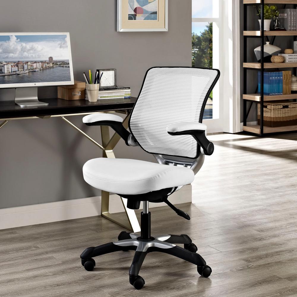 MODWAY Edge Vinyl Office Chair in BlackEEI595BLK The Home Depot