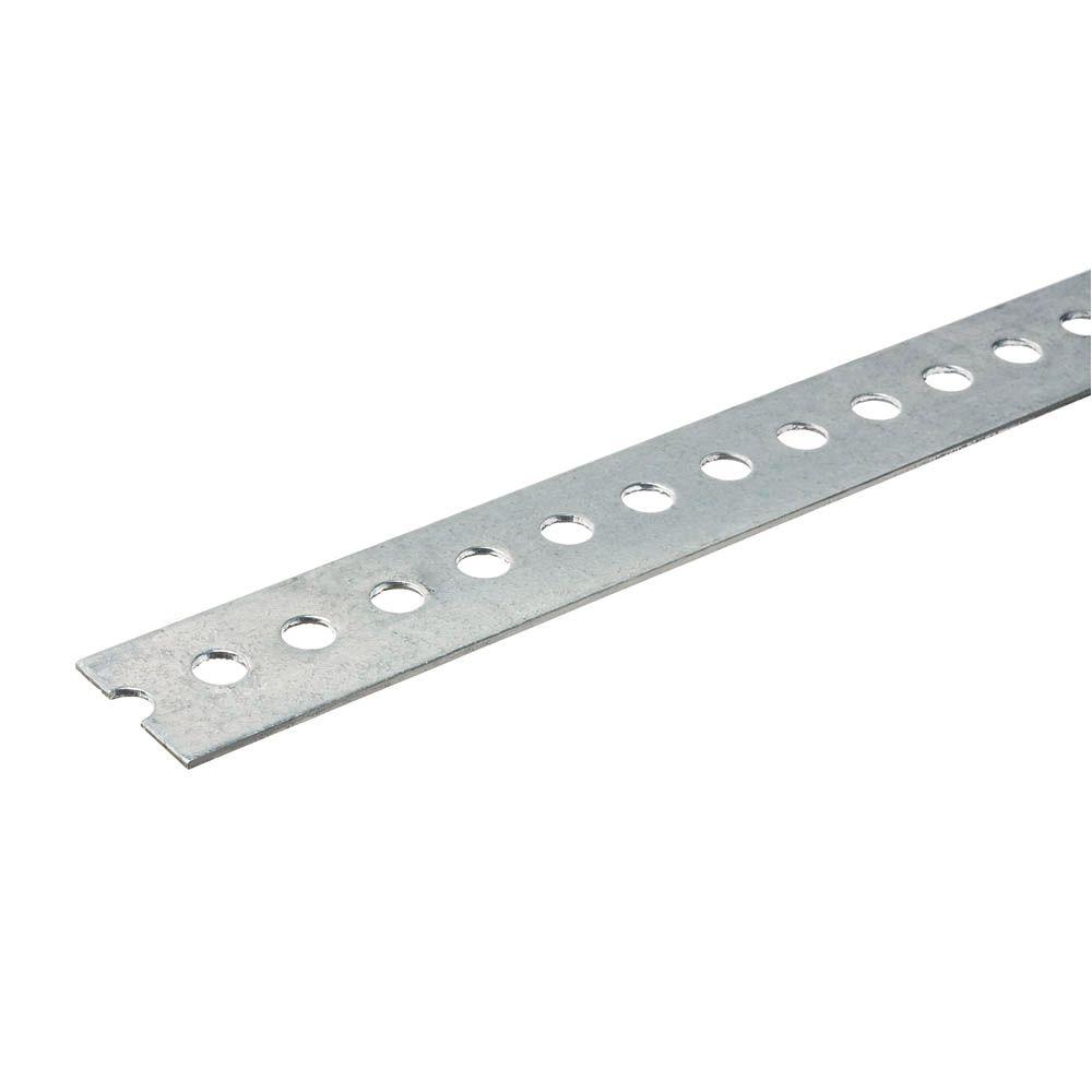 Everbilt 1 3 8 In X 48 In Zinc Plated Punched Steel Flat Bar With 1 16 In Thick 802067 The