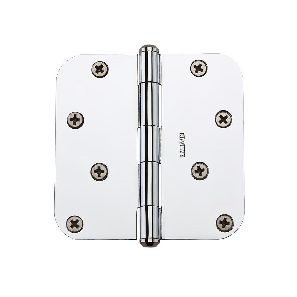 Baldwin 4 in. Polished Chrome Radius Hinge9BR7027003 The Home Depot
