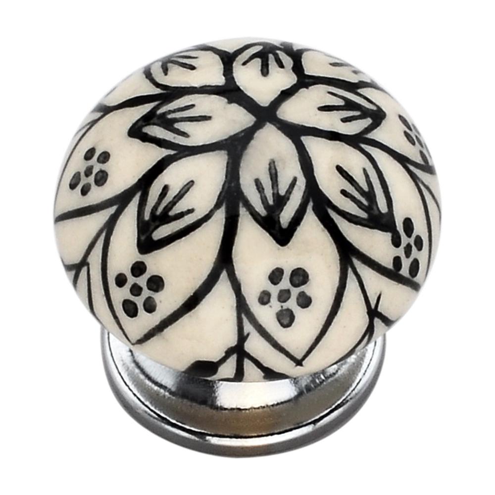 Mascot Hardware Black Lily 1 4 7 In Round Cabinet Knob Ck468