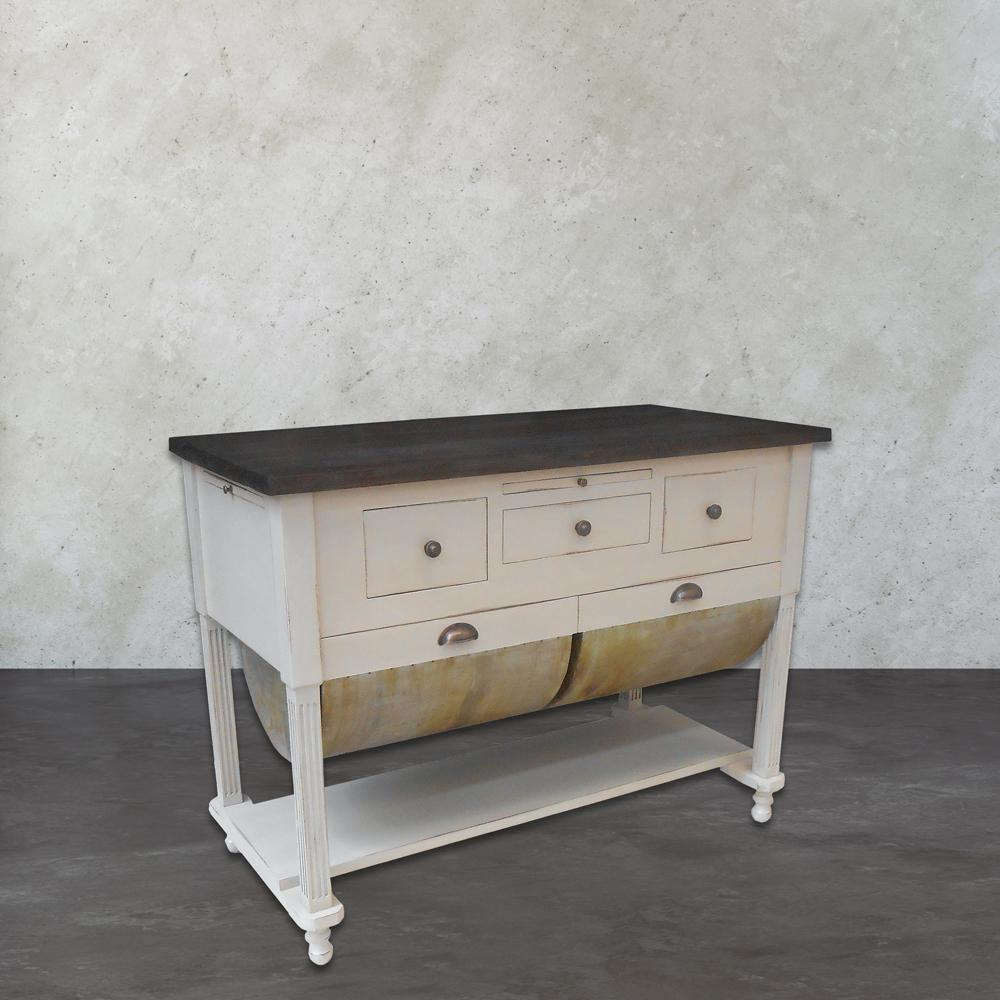 An Lighting Possum Belly Grey And White Kitchen Island With An Lighting Possum Belly Grey And White Kitchen Island With Drawer