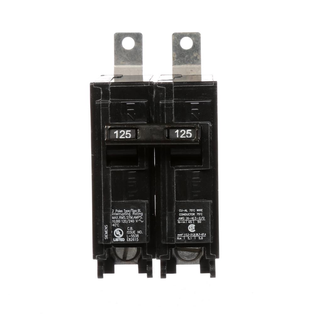 siemens 125 amp 2 pole type bl 10 ka circuit breaker sub panel vs main panel siemens p4080b1200acu 200 amp 40 space