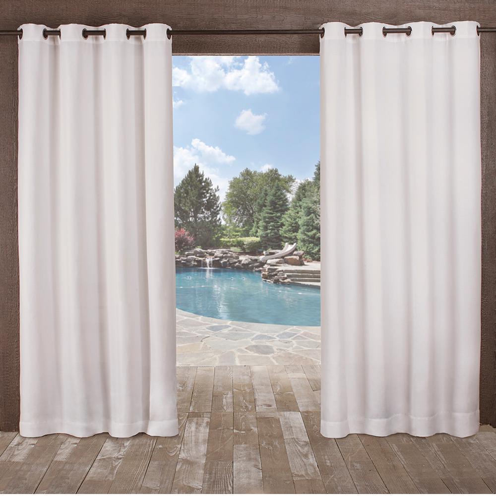 Delano 54 in. W x 96 in. L Indoor Outdoor Grommet Top Curtain Panel in ...