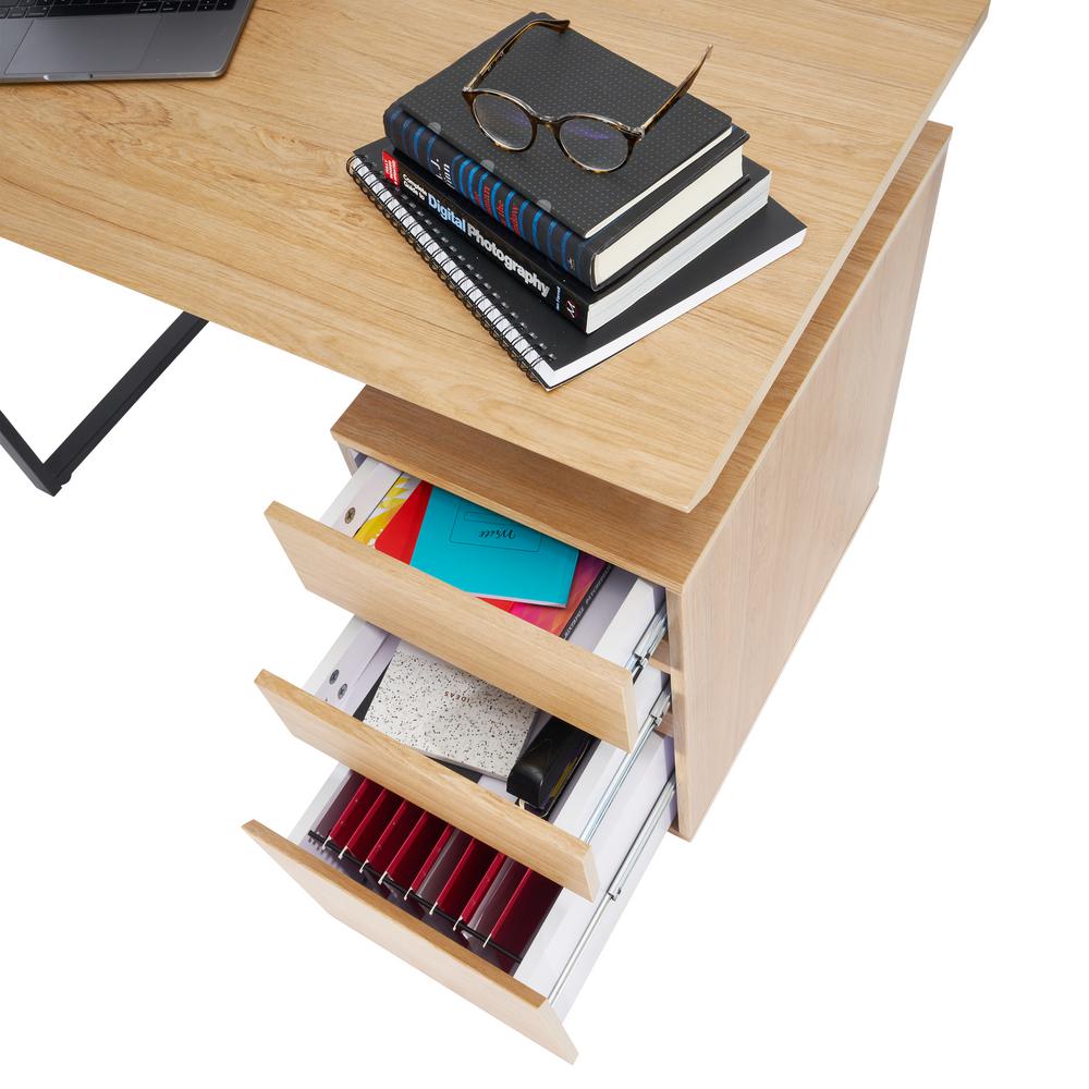 Techni Mobili Pine Computer Desk With Storage And File Cabinet Rta Techni Mobili Pine Computer Desk With