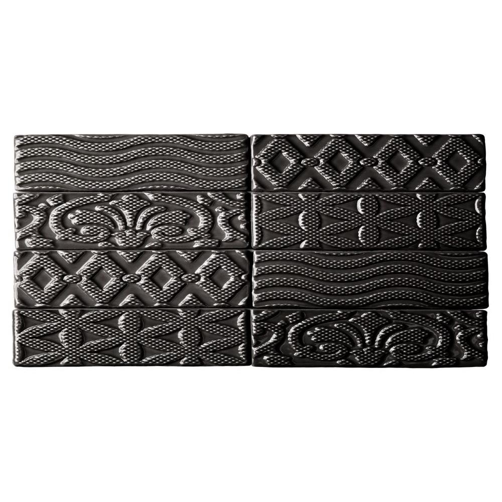 Ivy Hill Tile Catalina Deco Driftwood Ceramic Wall Tile 3 in. x 6 in. Tile SampleSMP