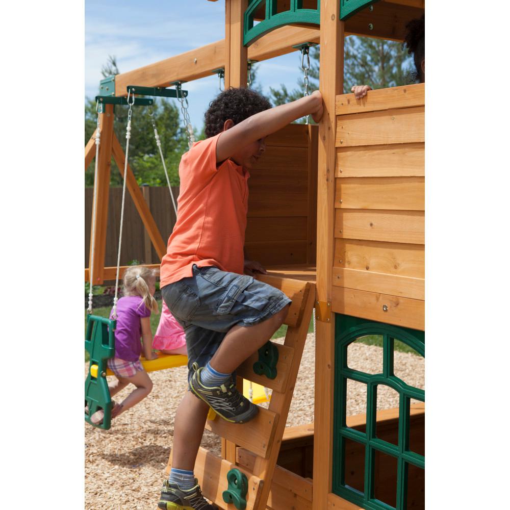 big backyard cloverdale wooden playset by kidkraft