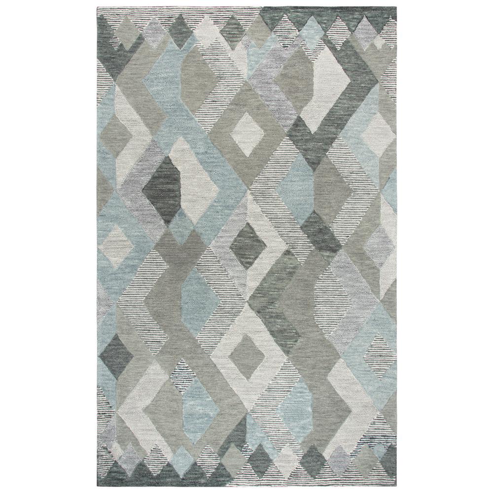 Rizzy Home Idyllic Gray Multicolor Geometric 10 ft. x 13 ft. Area Rug