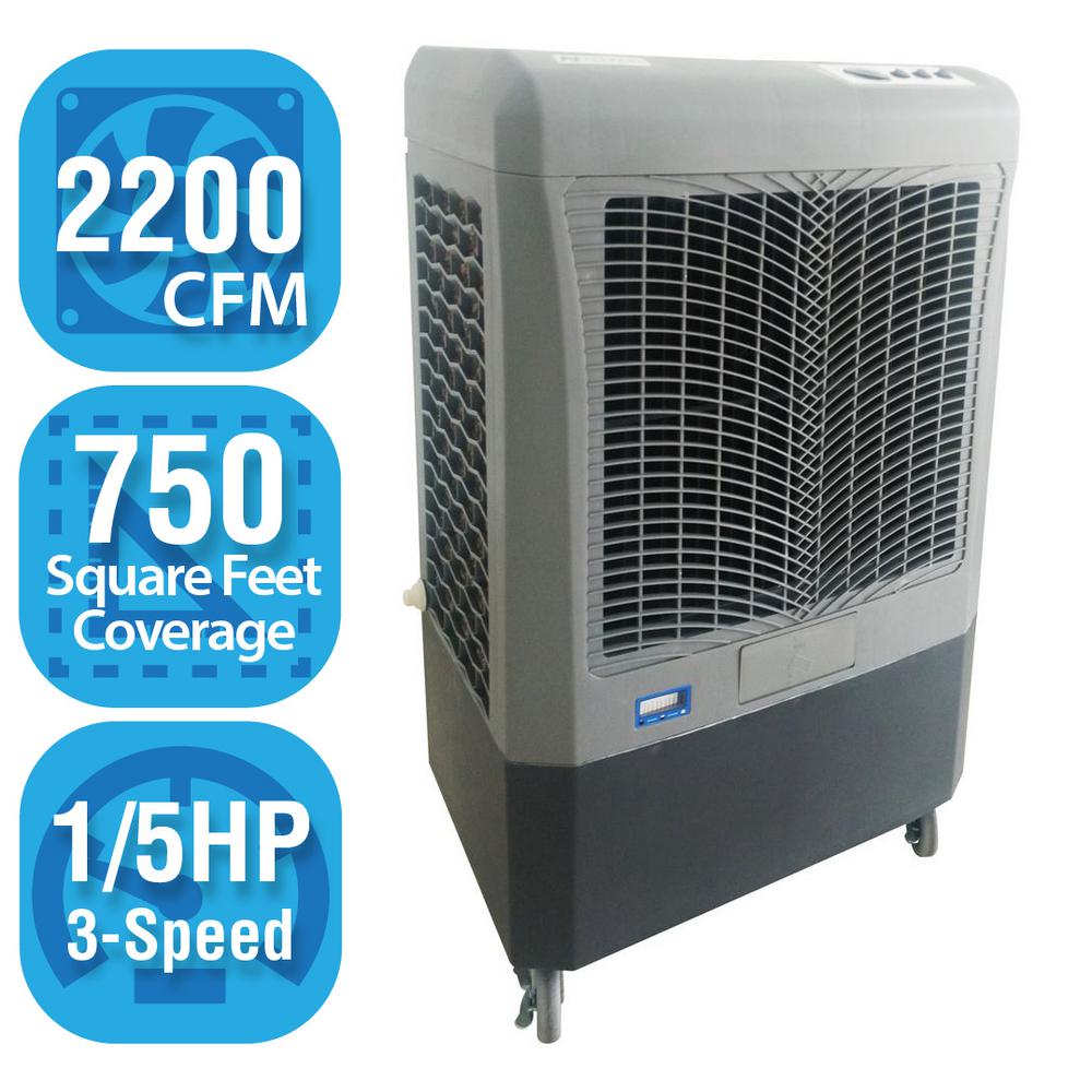 Hessaire 2200 Cfm 3 Speed Portable Evaporative Cooler For 750 Sq Ft Mc37m The Home Depot 3574