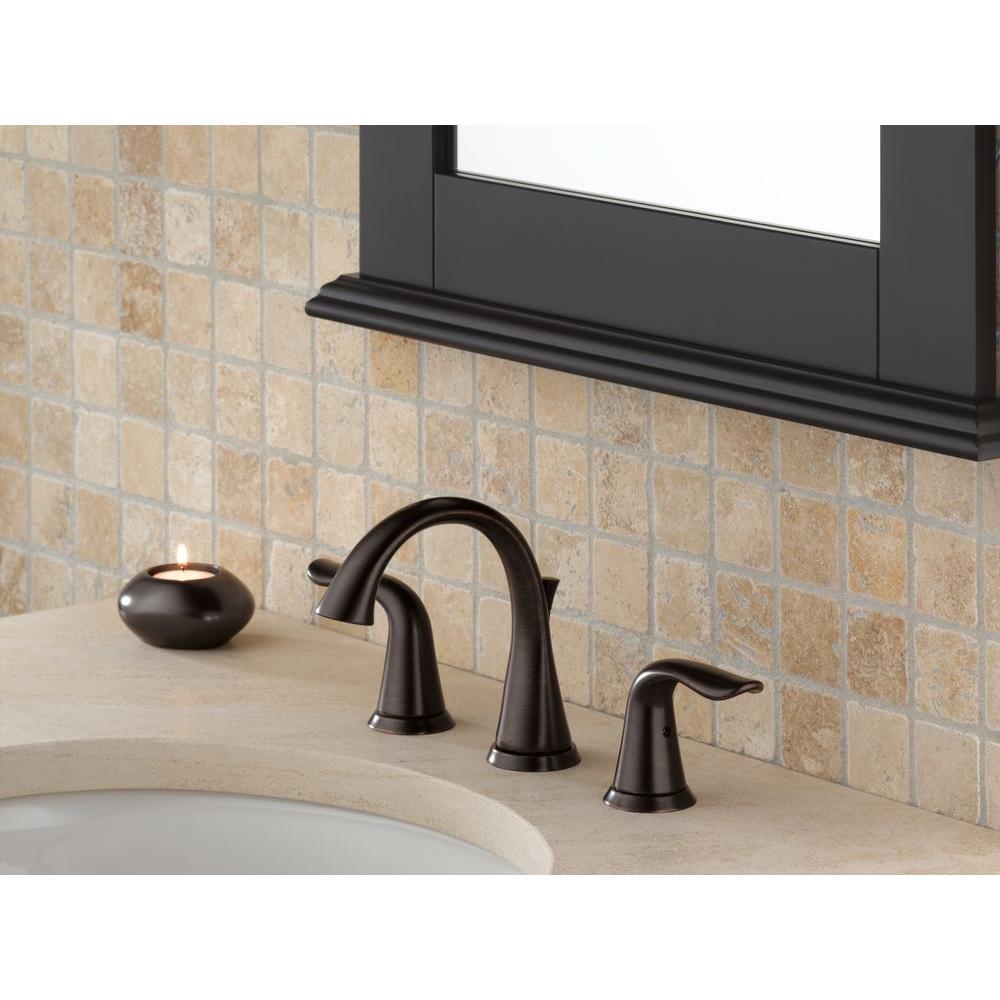 Delta Lahara 8 In Widespread 2 Handle Bathroom Faucet With Metal