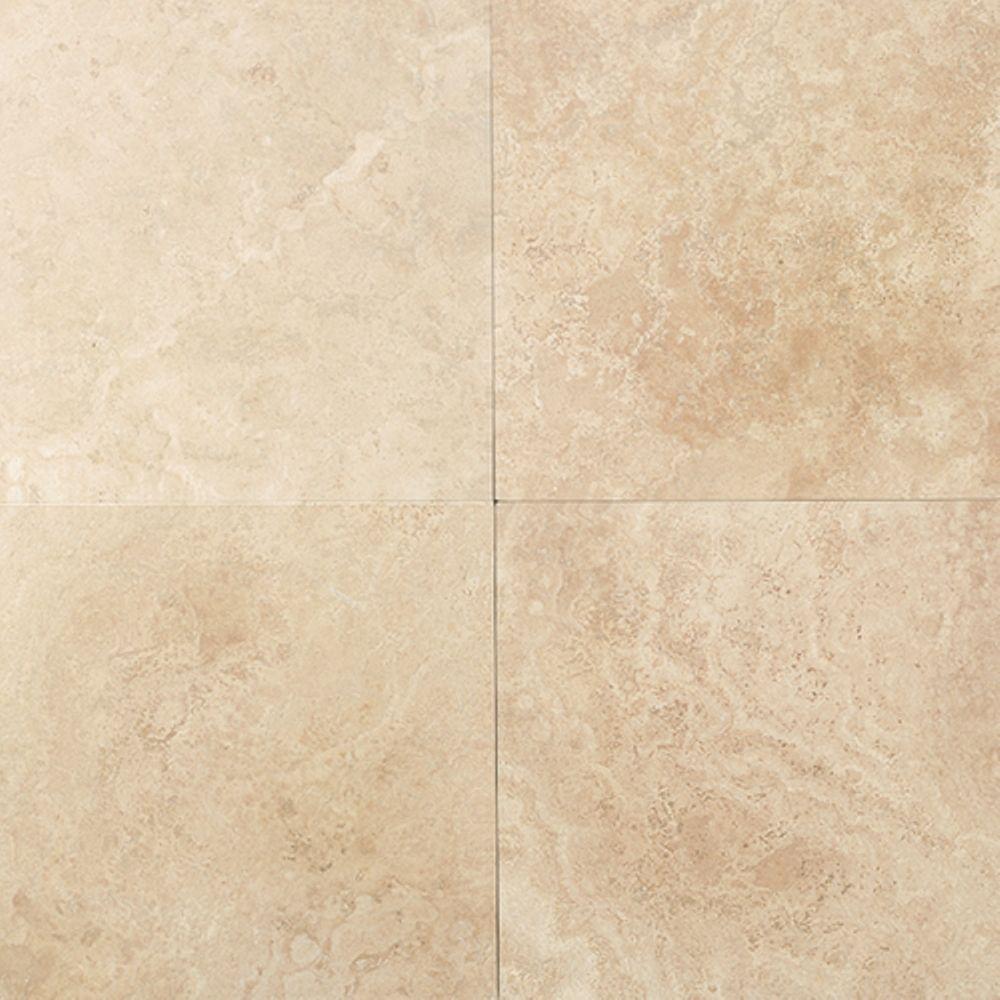 Daltile Travertine Mediterranean Ivory 12 in. x 12 in. Natural Stone
