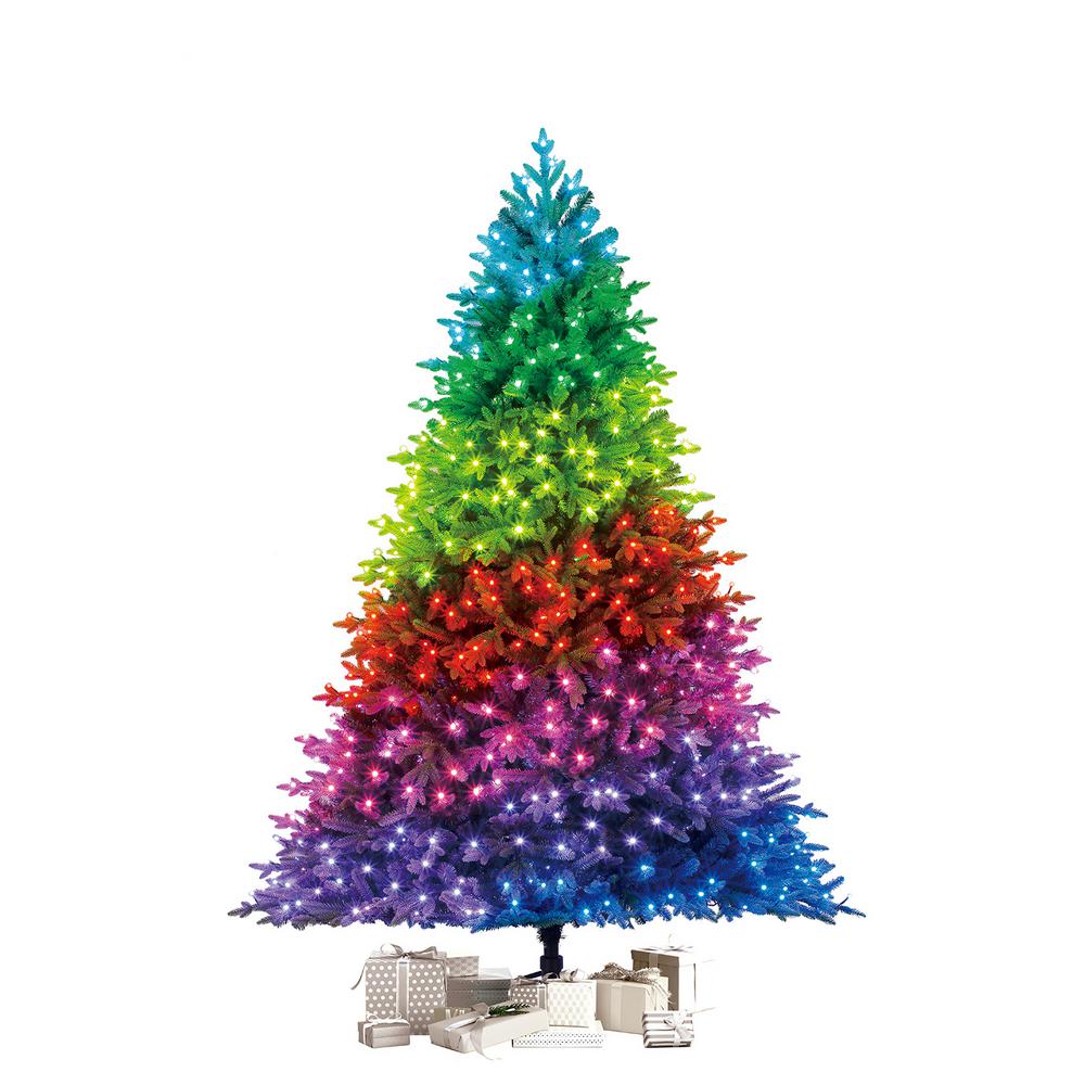 Download Home Decorators Collection 7 5 Ft Swiss Mountain Black Spruce Twinkly Rainbow Christmas Tree With 600 Rgb Led Technology Lights Tg76p4969p10 The Home Depot PSD Mockup Templates