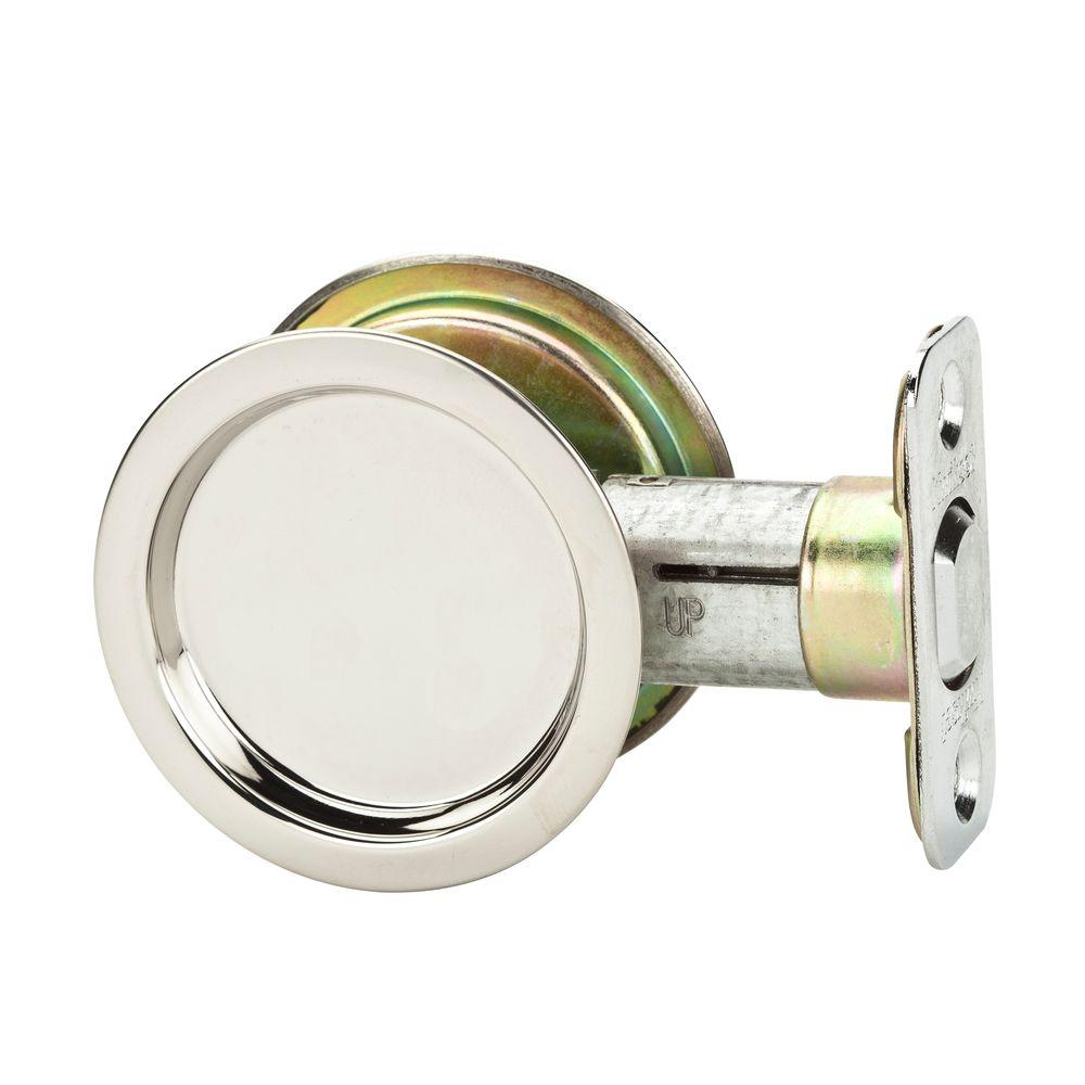 Kwikset Round Stainless Steel Hall/Closet Pocket Door Lock334 32 RND