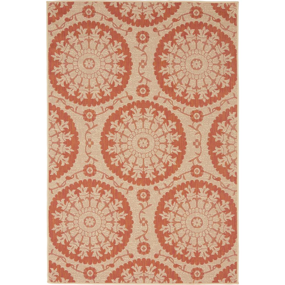 Unique Loom Outdoor Botanical Beige 4' x 6' Rug3135469 The Home Depot