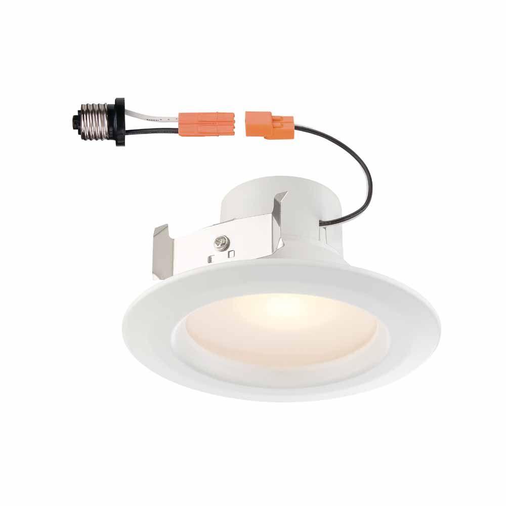 Halo RL 4 in. White Integrated LED Recessed Ceiling Light Fixture ...